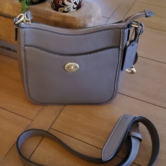 Coach Chaise Crossbody Handbag in Dark Stone CC390 - Picture 1 of 9